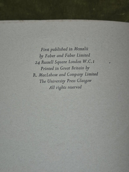 T.S. Eliot Little Gidding FIRST EDITION 1942 Soft Cover Stapled Glasgow Press5