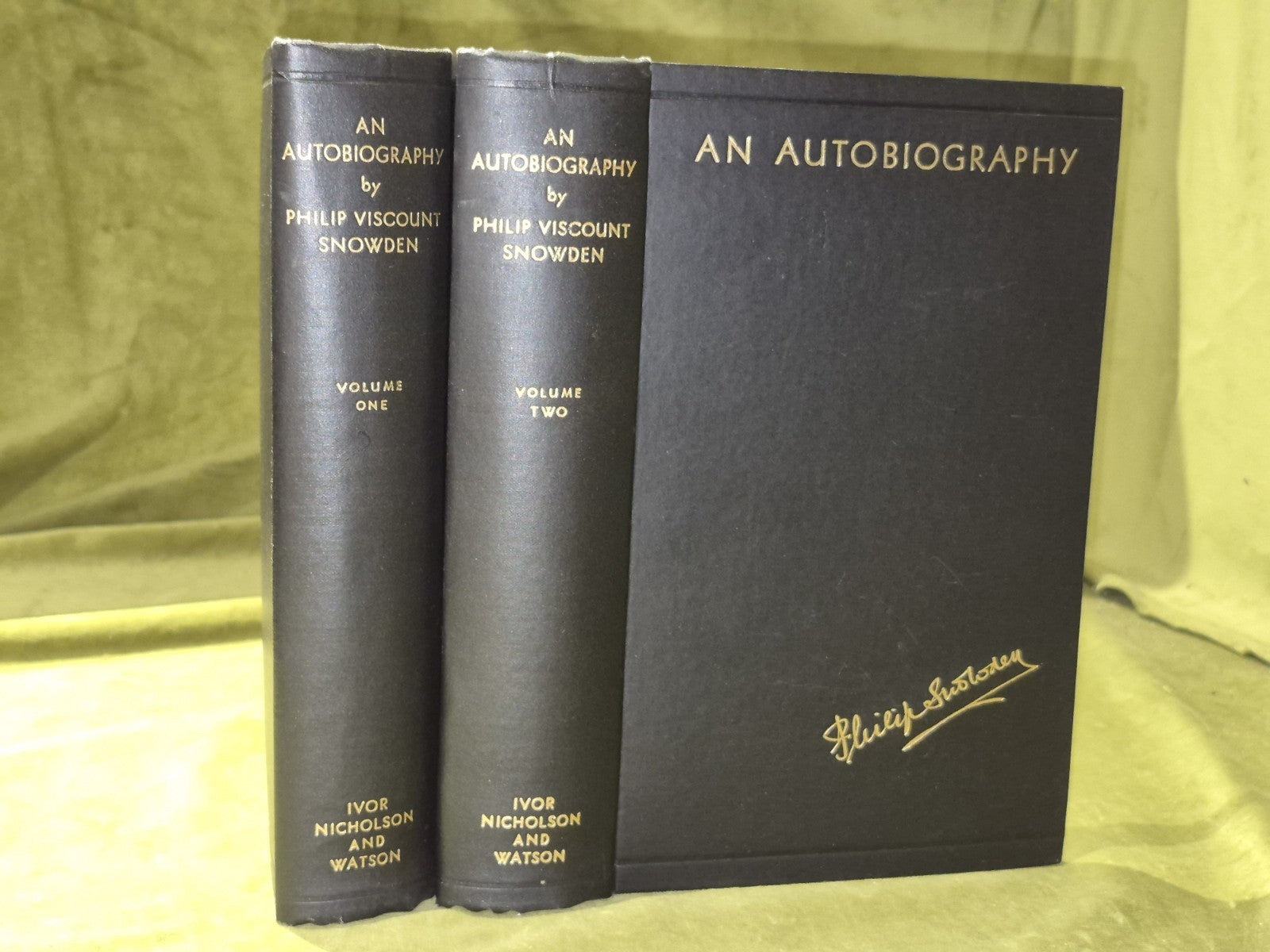 An Autobiography Philip Viscount Snowden 1934 Two Volumes0