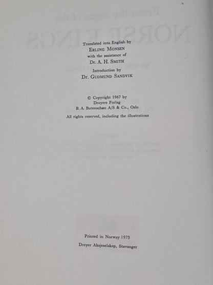 Snorri Sturluson Heimskringla Sagas of the Norse Kings Thule Press 19795