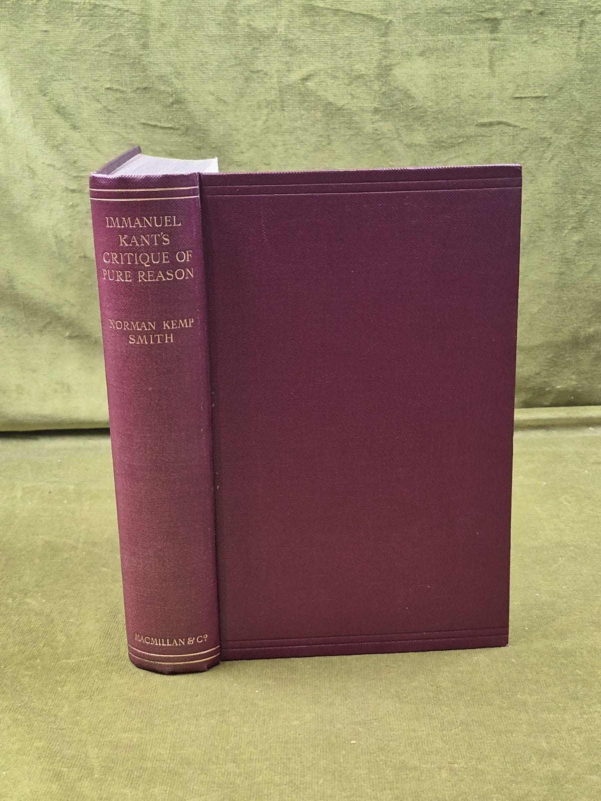 Immanuel Kant's Critique of Pure Reason trans. Norman Smith , Macmillan 19290