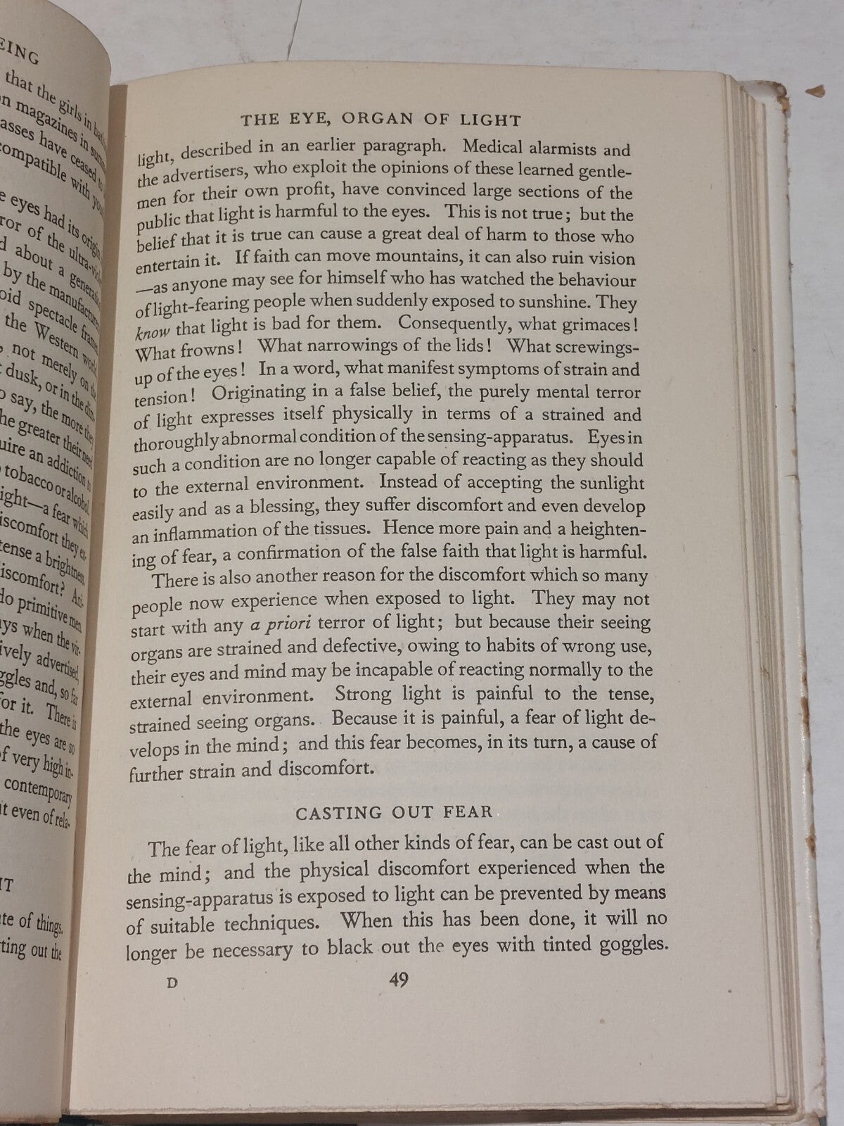 Aldous Huxley, Art Of Seeing (1943) 1st Edition, 4th Impression Hb Book With Dj6