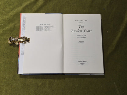 The Restless Years -  Konstantin Paustovsky 1974 1st English HB DJ4