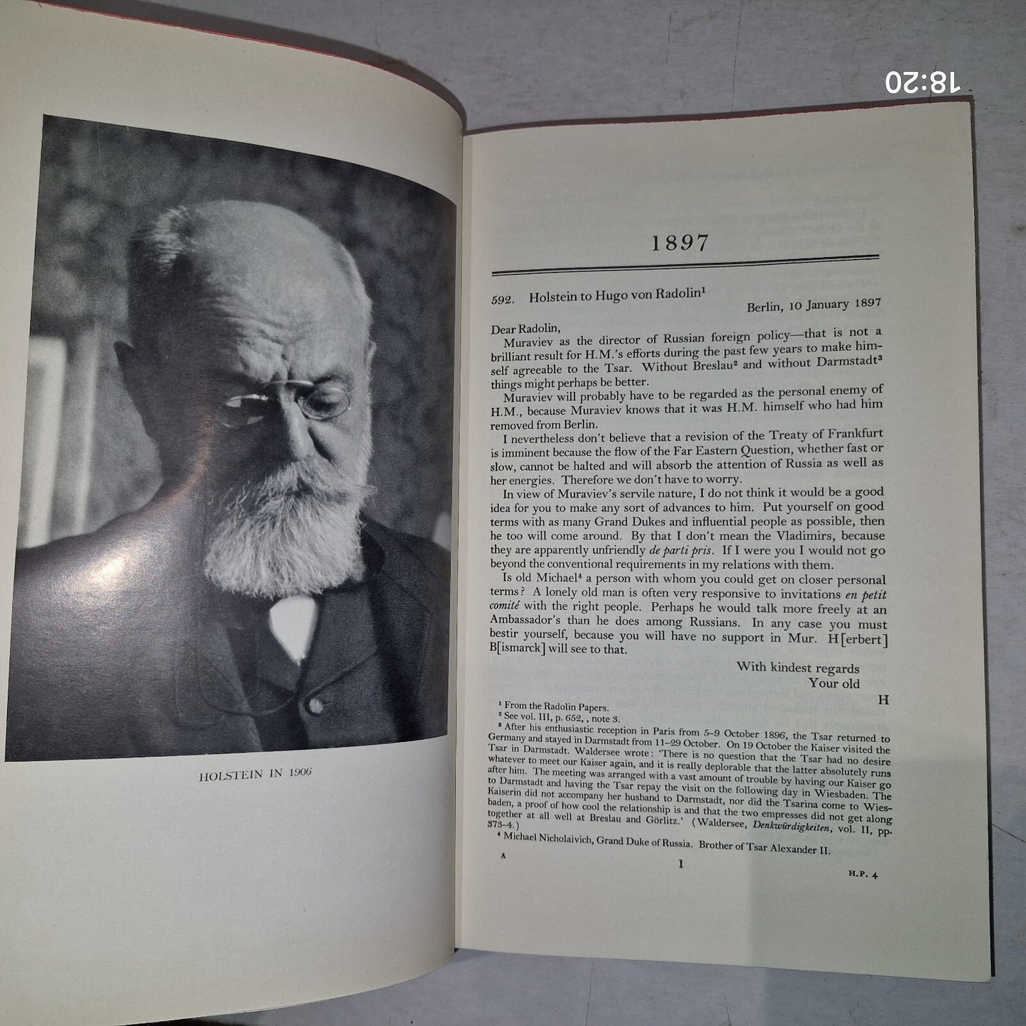 The Holstein Papers Volume IV (Norman Rich & M. H. Fisher  1963) Vol. 46
