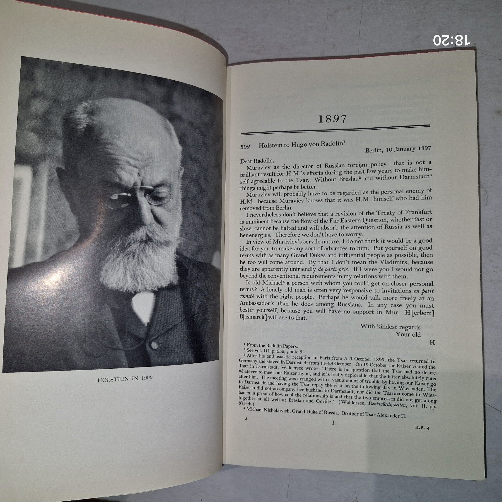 The Holstein Papers Volume IV (Norman Rich & M. H. Fisher  1963) Vol. 46
