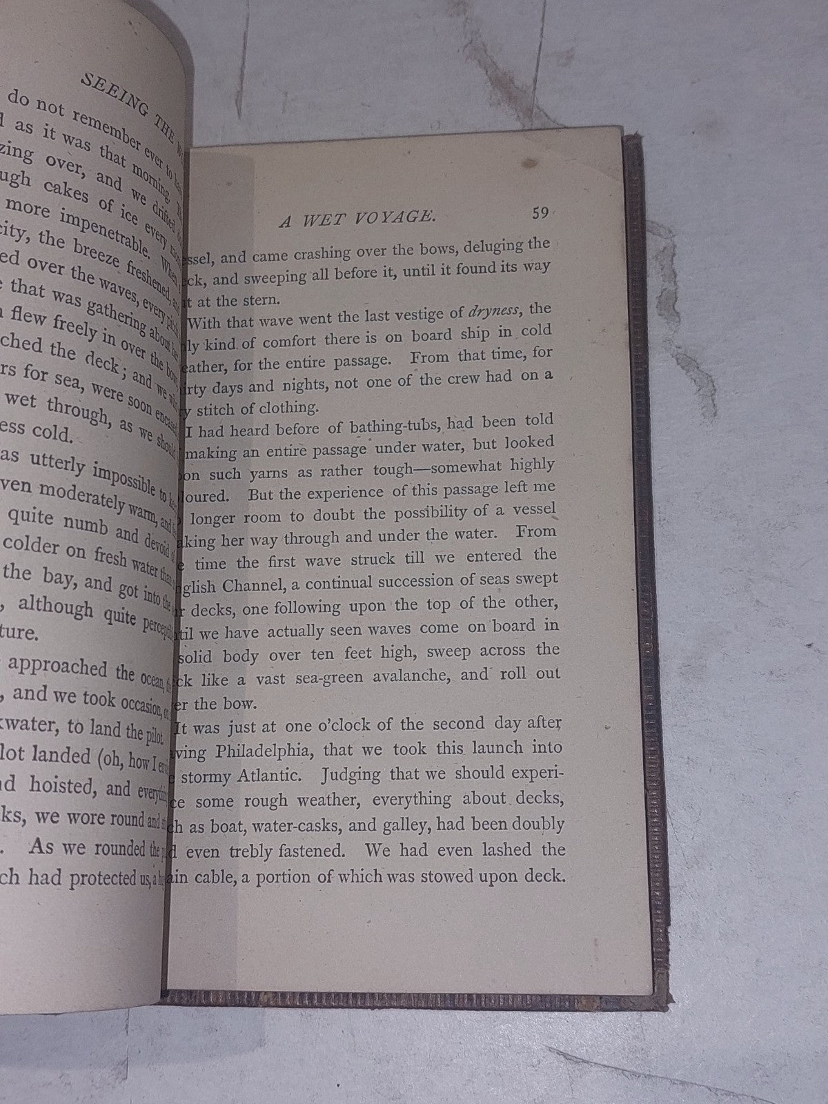 Seeing the World, a Young Sailor's Own Story By Charles Nordhoff, leather Book4