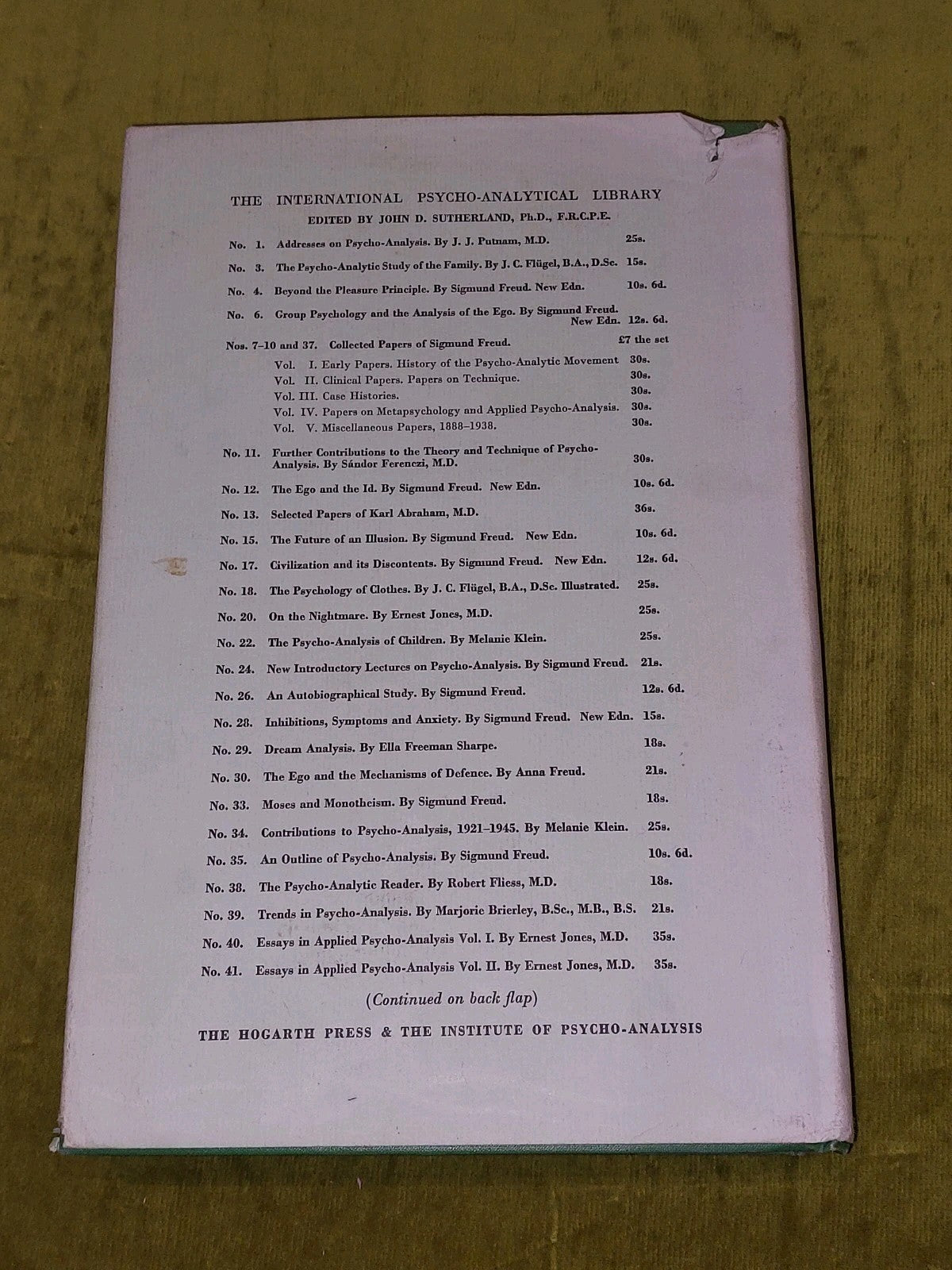 Evolution of Psychosomatic Concepts : Anorexia Nervosa (1965) [Hogarth Press] Hb2