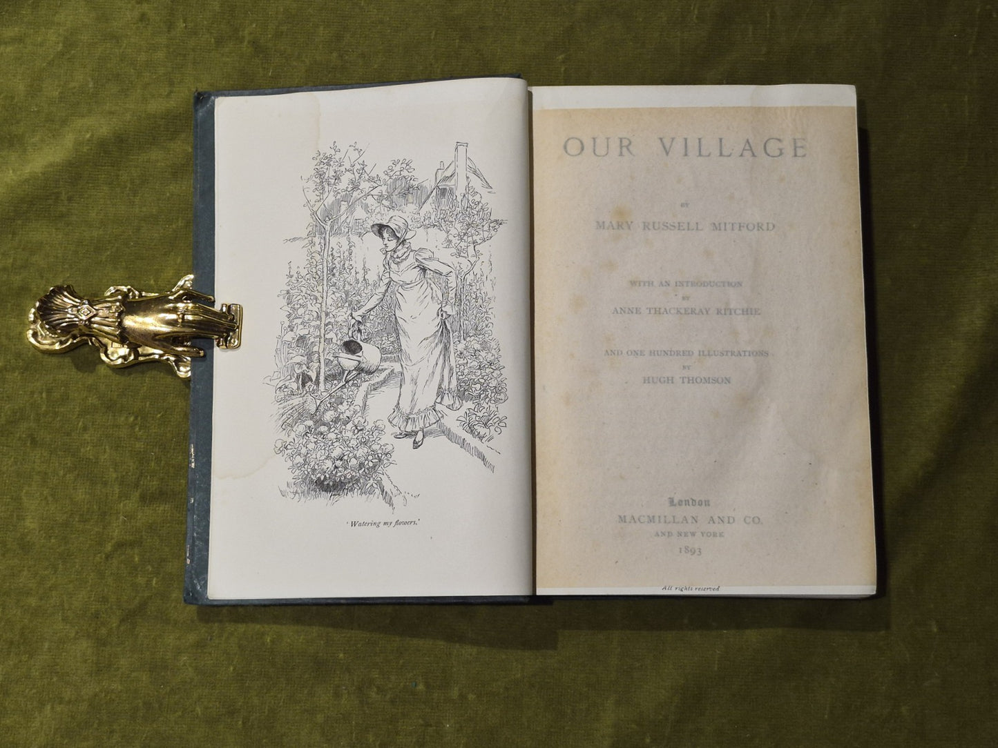 Our Village By Miss Mitford, illustrated by Hugh Thomson, First UK Edition 18935