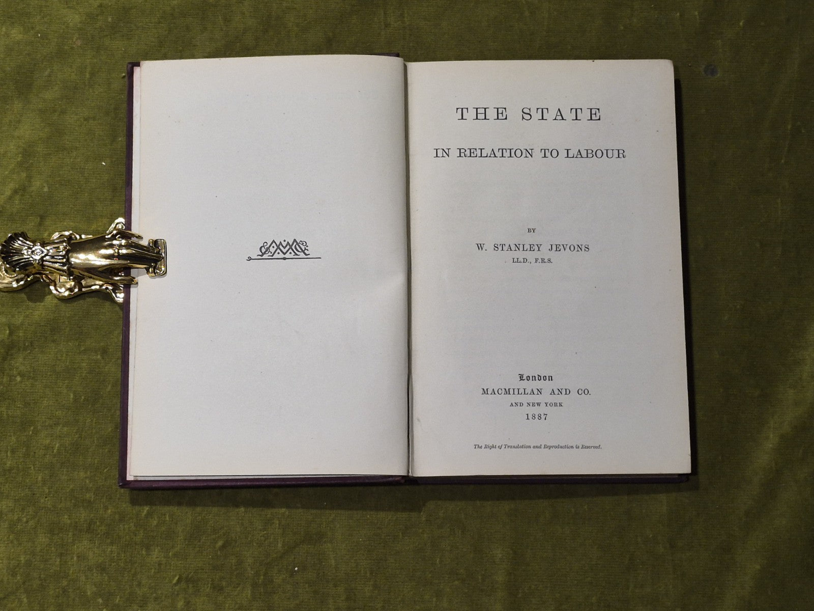 The State in Relation to Labour - W Stanley Jevons - 1887 2nd Macmillan5