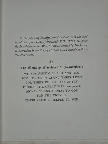 Kevinside Academy 1878-1923 William Brodie The University Press Glasgow 1924 1st5