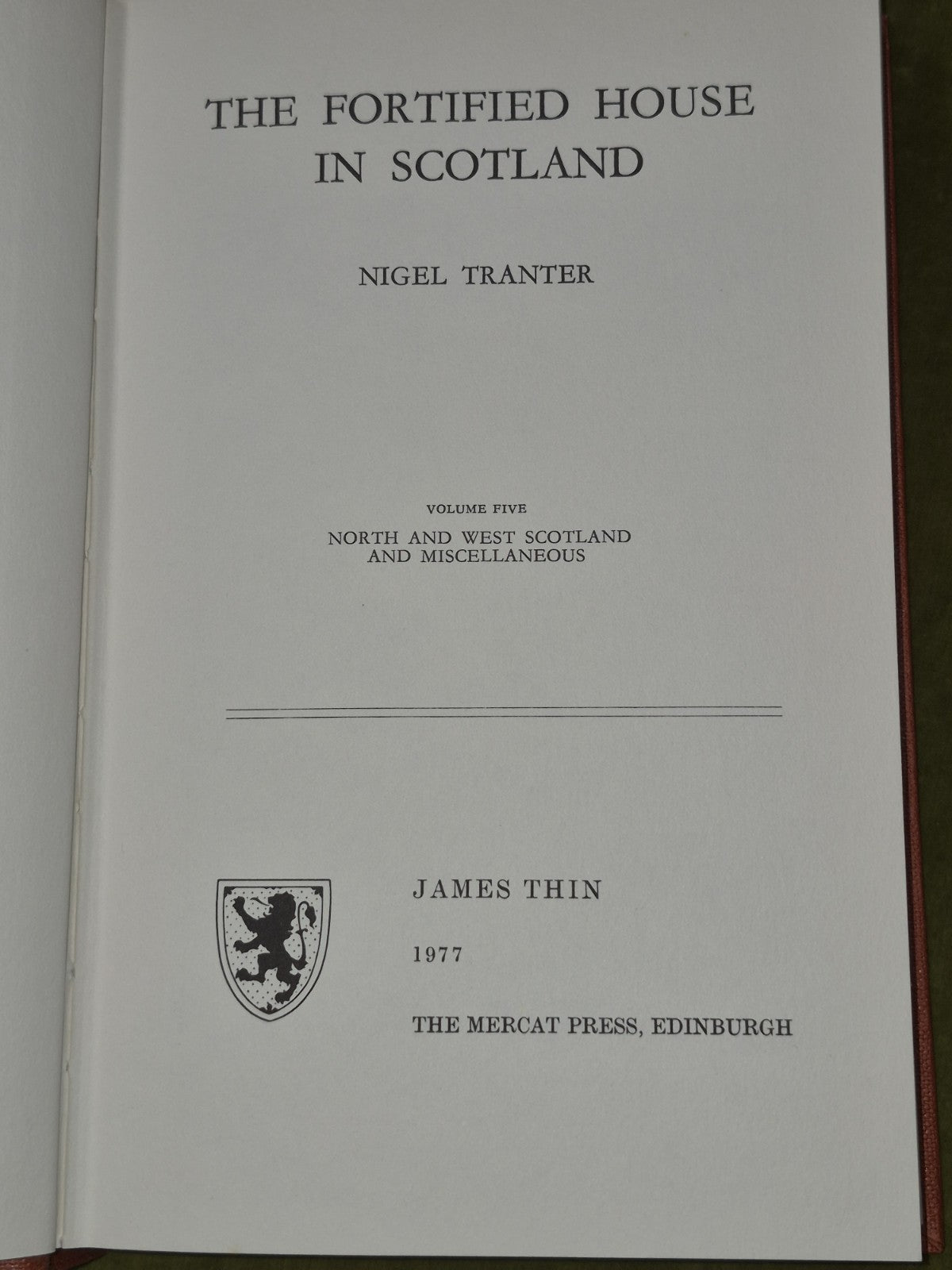 The Fortified House in Scotland Nigel Tranter First Editions + Facsimile HB DJ15