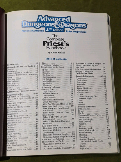 Advanced Dungeons & Dragons Complete Priest's Handbook TSR 21132