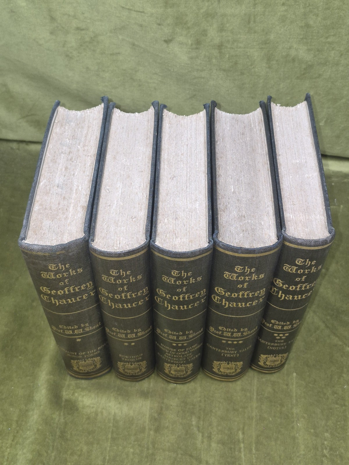 The Complete Works of Geoffrey Chaucer 1894 Oxford Clarendon 5 Vols2