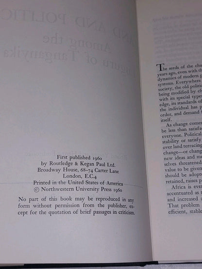 land and politics among the luguru of tanganyika, Young & Fosbrooke (1960) 1st 4