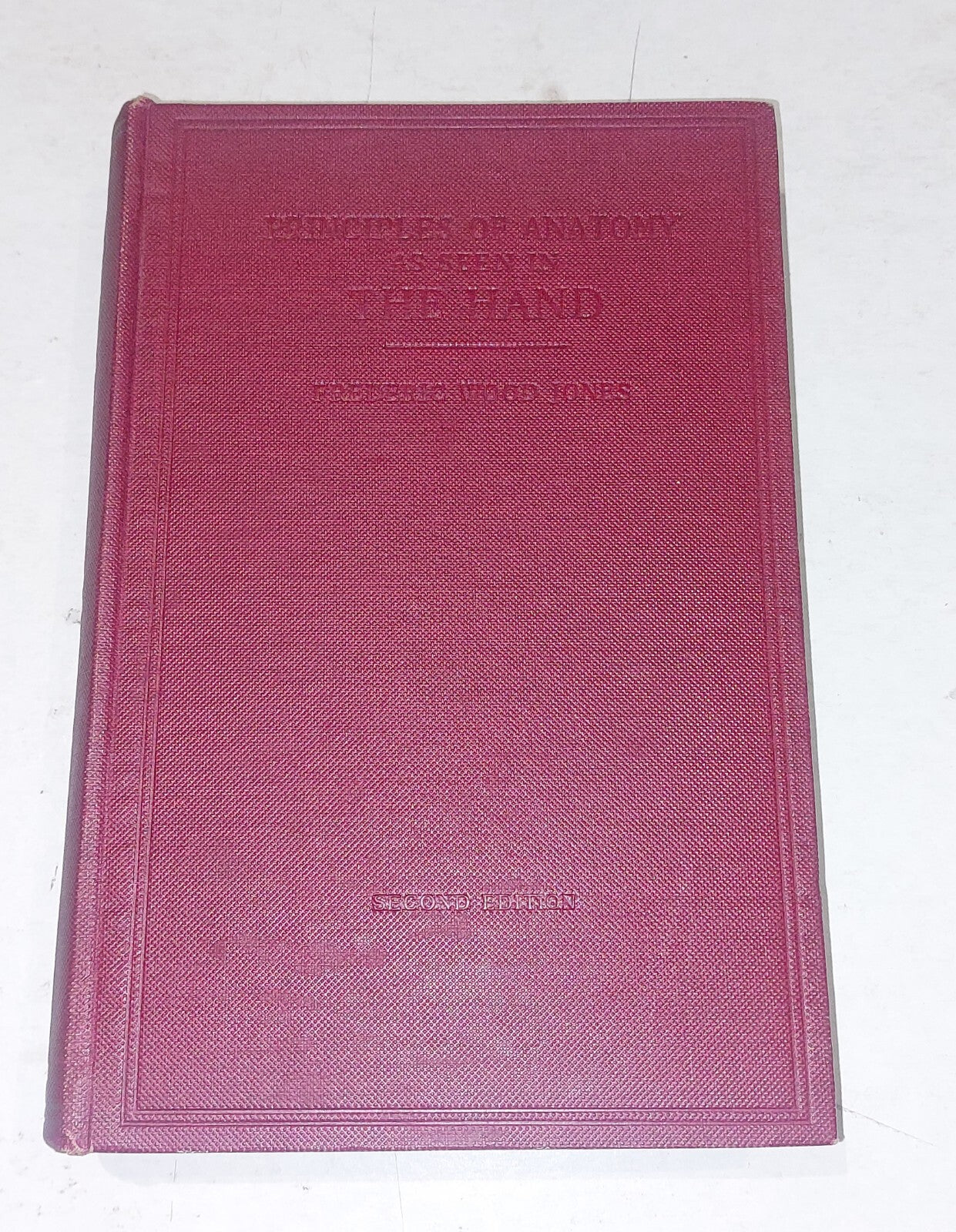 Principles of Anatomy as seen in The Hand, Frederic Wood Jones Hb (1949) Book0