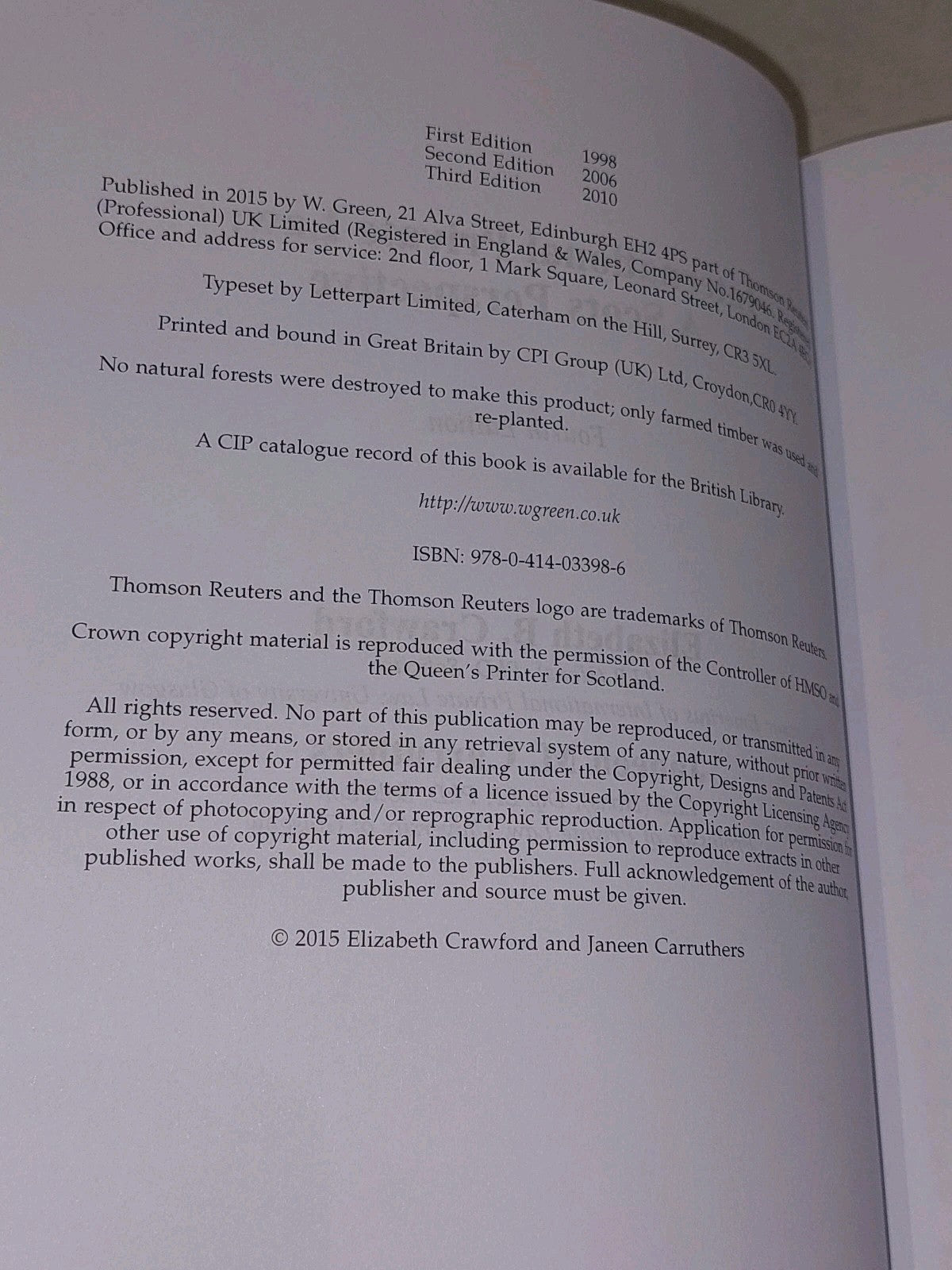 International Private Law A Scots Perspective Crawford & Carrauthers 2015 4th ed3