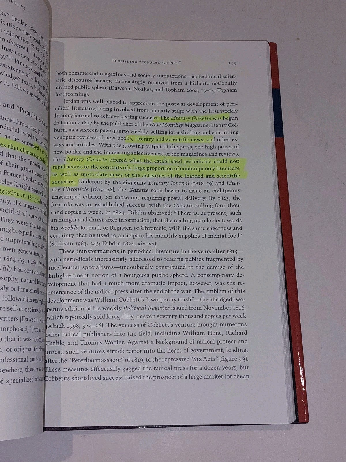 Science in the Marketplace : NineteenthCentury Sites and Experience Hb Book5