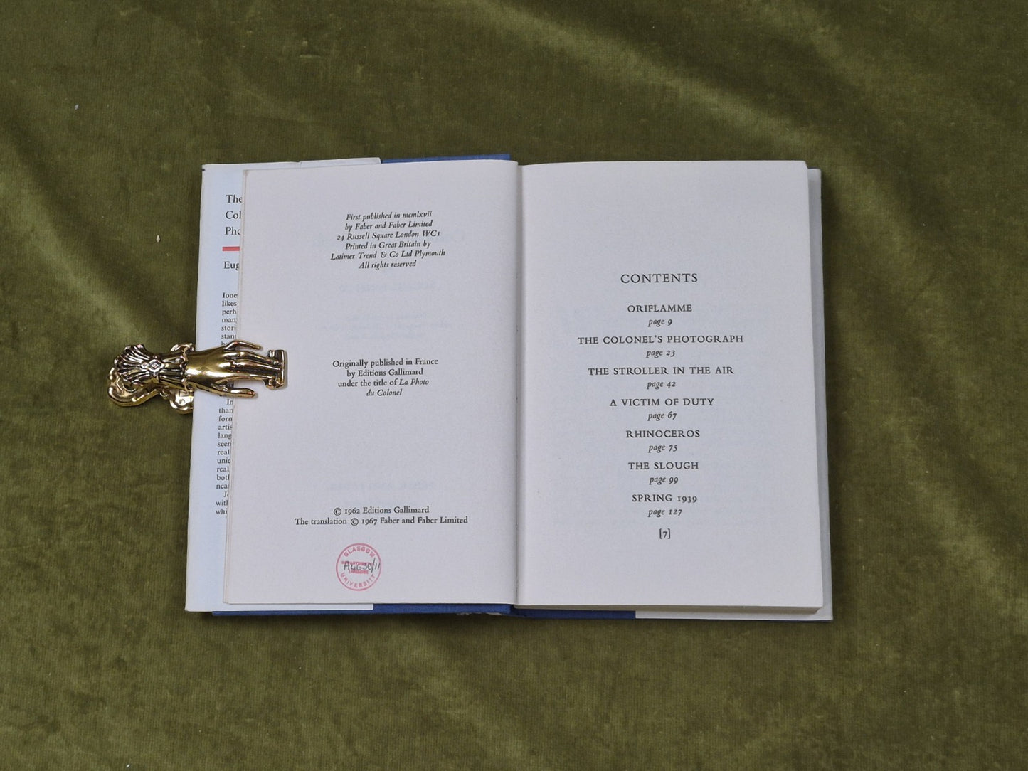 The Colonel's Photograph, - Eugene Ionesco , Faber 1967 1st HB DJ Ex Library6