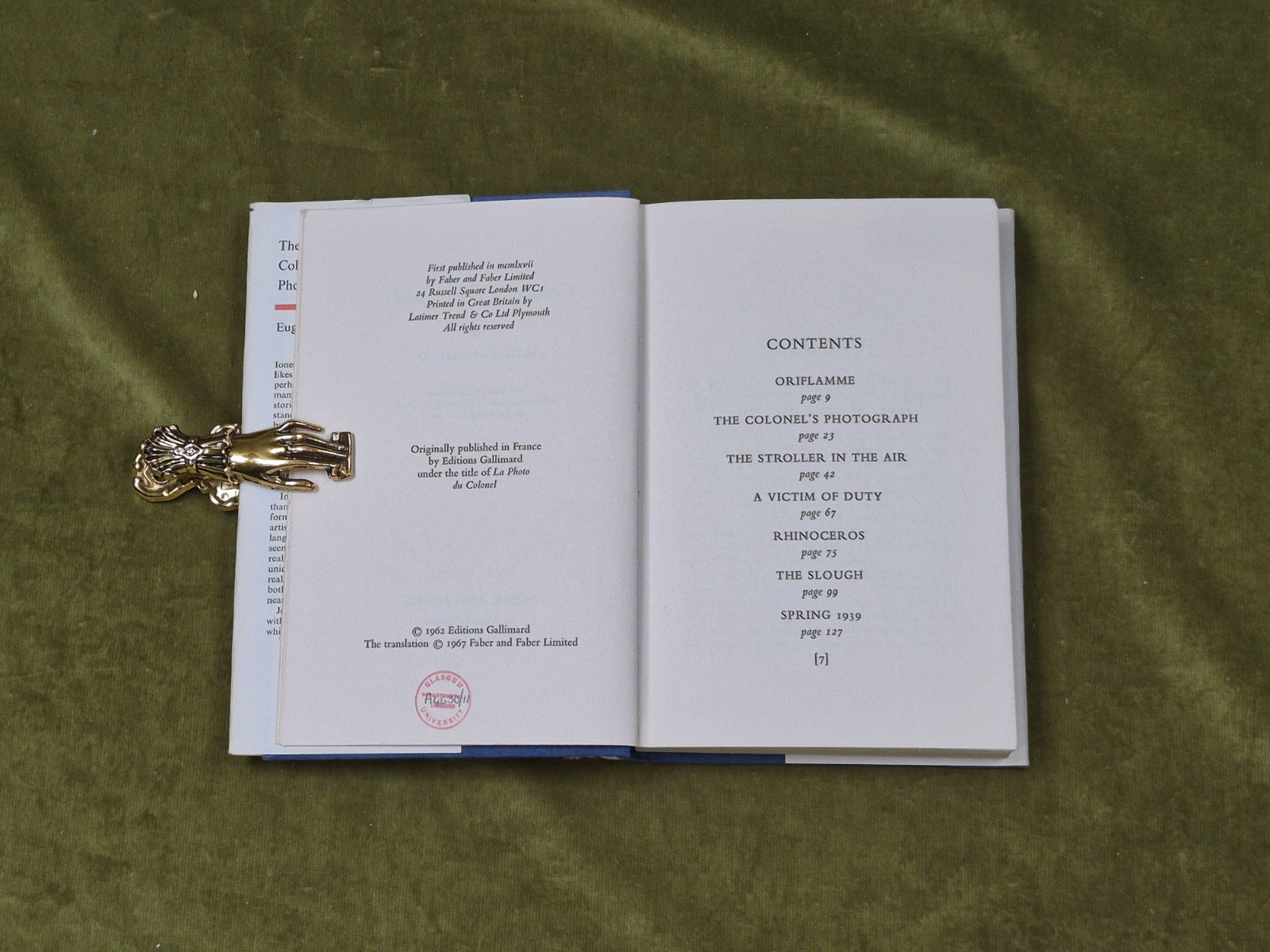 The Colonel's Photograph, - Eugene Ionesco , Faber 1967 1st HB DJ Ex Library6