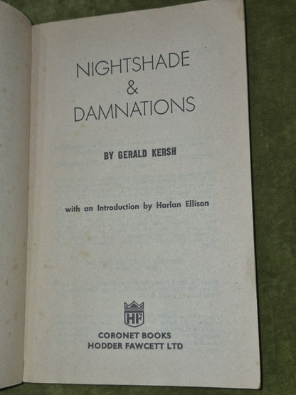 Nightshade and Damnations  Gerald Kersh Coronet Books 19693