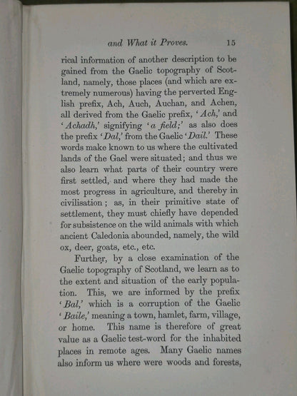 Gaelic Topography of Scotland James Robertson 1869 Sir Stirling Maxwell Letter8