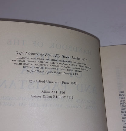 Handbook Of The Birds Of India And Pakistan [Vol.9] 1973 By Ali & Ripley Hb5