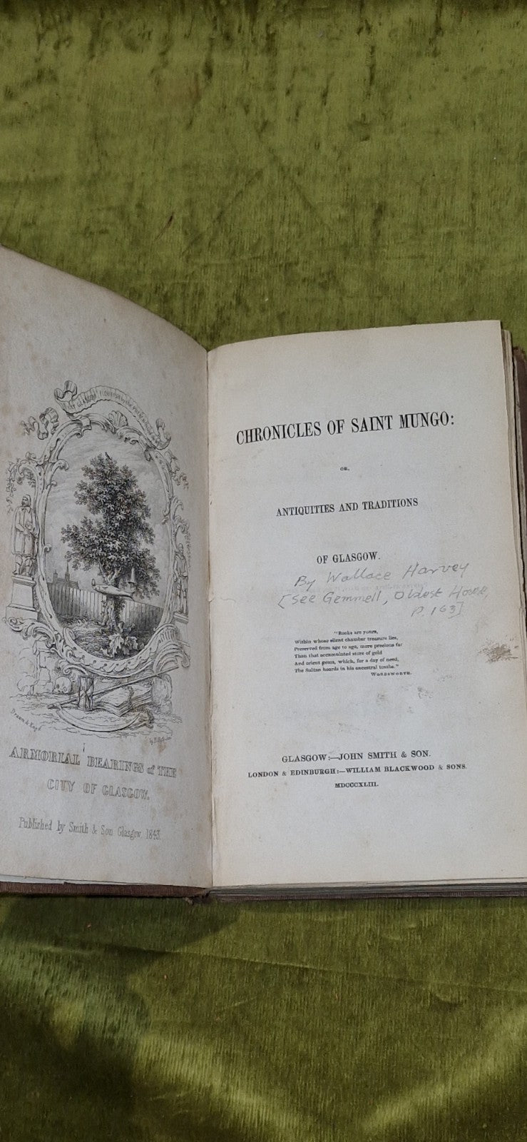 Chronicles of Saint Mungo Antiquities Glasgow (1843) Wallace Harvey 5