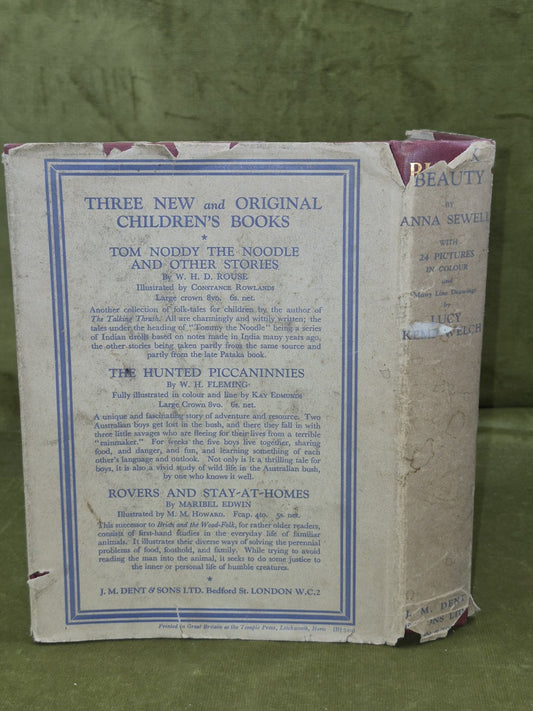 Black Beauty Lucy Kemp-Welch Anna Sewell 1926 Second Reprint Dustjacket 1