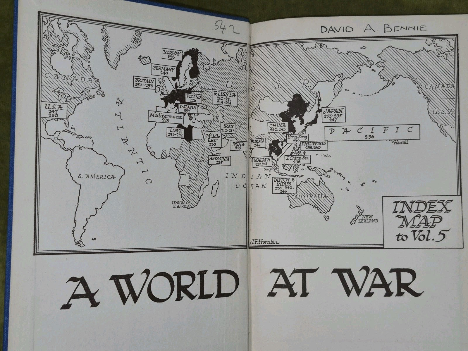 An Atlas History of the Second Great War Horrabin Vols 1-7 Thomas Nelson and Son13