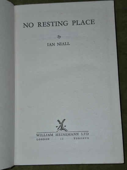 No Resting Place By Ian Niall First Edition 19485