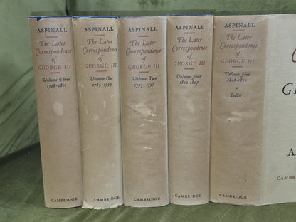 The later correspondence of George III in 5 Volumes - A Aspinall , Cambridge 1st1