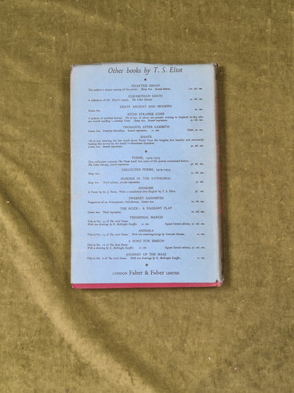 T S Eliot - The Use of Poetry & The Use of Criticism 1937 3rd Faber DJ HC1