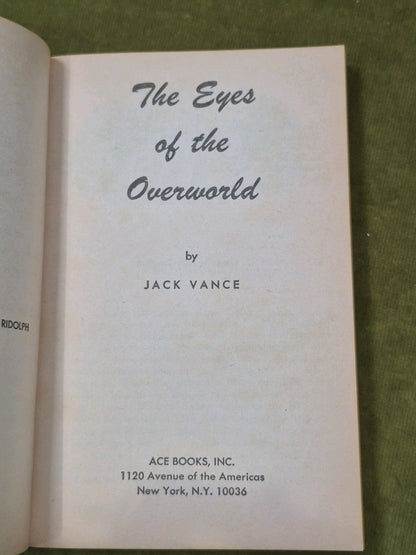 Jack Vance The Eyes of the Overworld 1966 First Edition Ace Paperback4