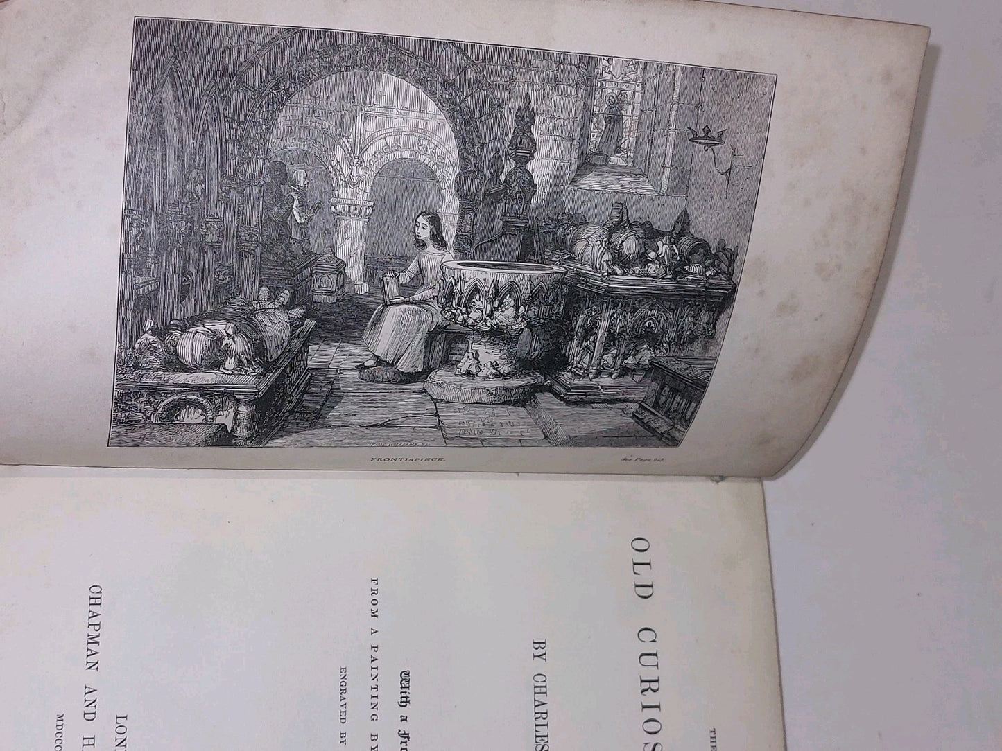 The Old Curiosity Shop by Charles Dickens (1848) [Chapman & Hall] 1/4 Leather Hb3