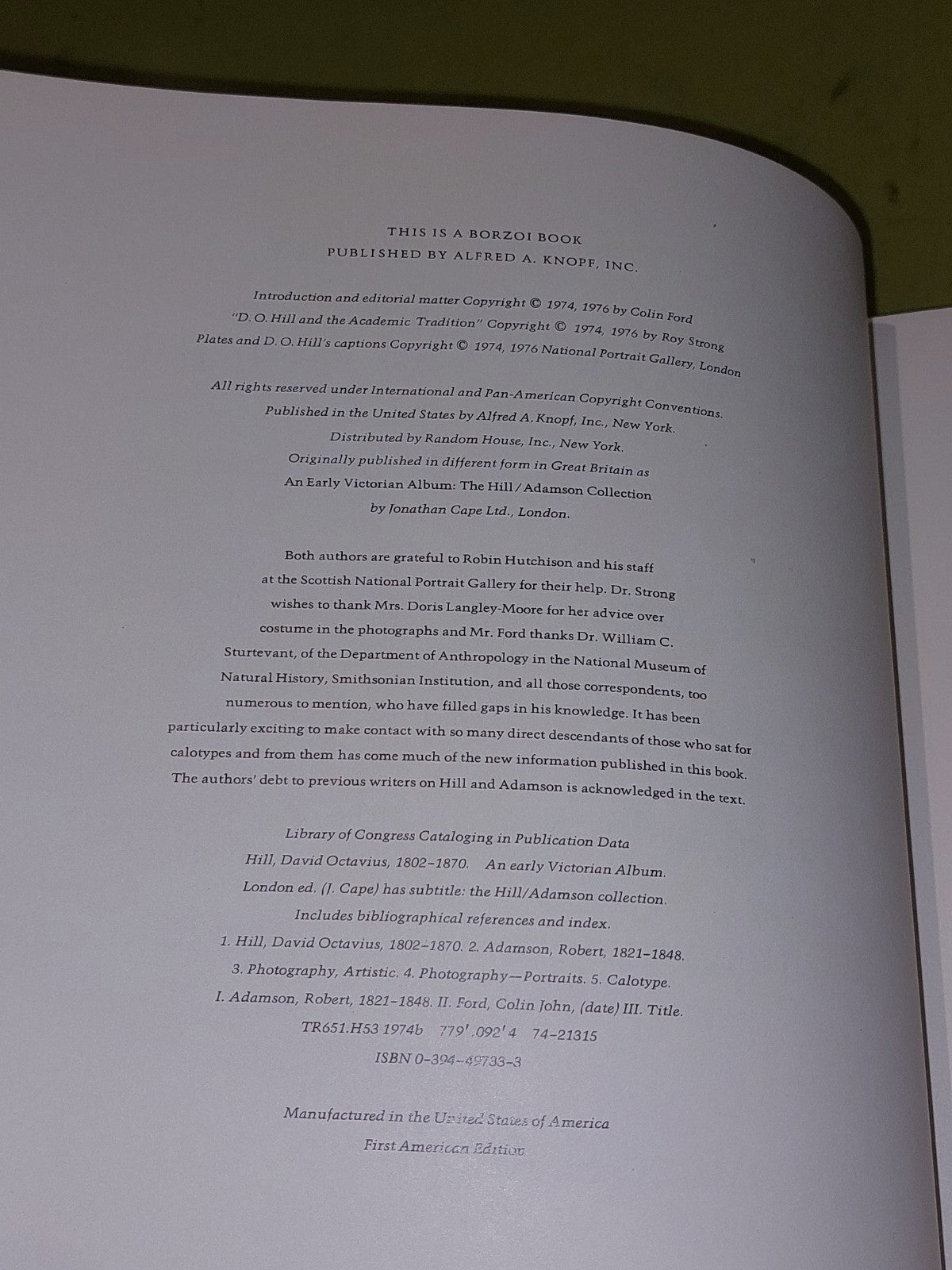 An Early Victorian Album (1976) By Hill & Adamson Hb Book4