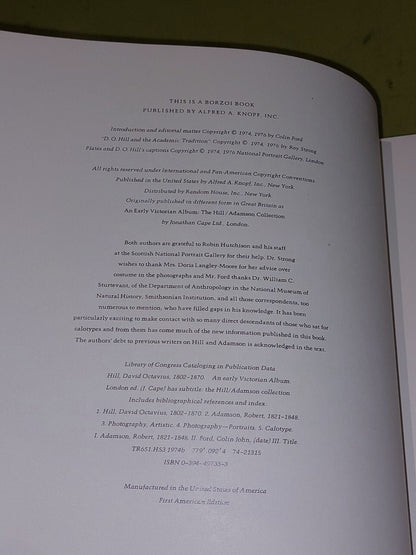 An Early Victorian Album (1976) By Hill & Adamson Hb Book4