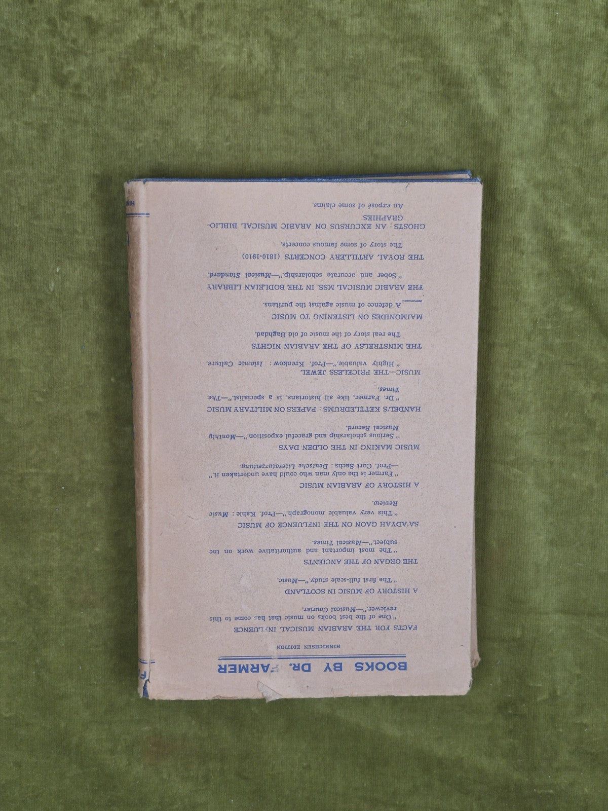 Cavaliere Zavertal & the Royal Artillery Band - Henry George Farmer , Hinrichsen1