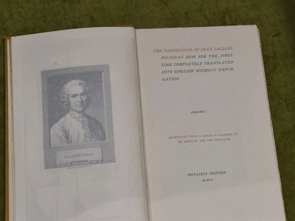 THE CONFESSIONS OF JEAN-JACQUES ROUSSEAU 1904 2 Vols Etchings by Hedouin3