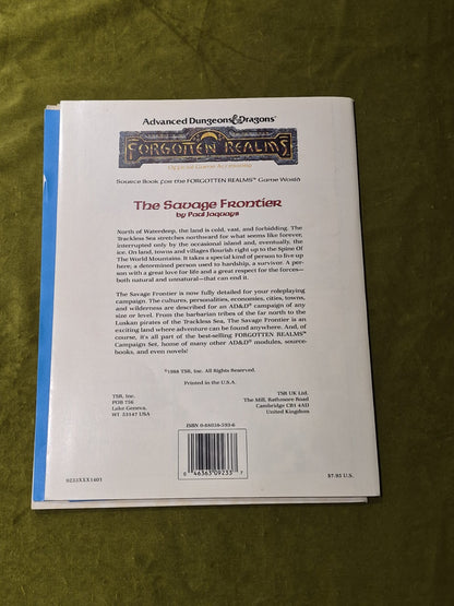 FR5 The Savage Frontier Forgotten Realms Advanced Dungeons Dragons AD&D1