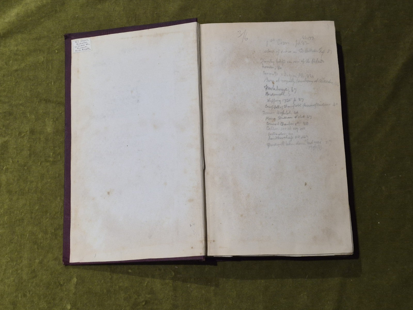 History of Glasgow and of Paisley , Greenock and Port Glasgow Brown 1795 Vol 1&29