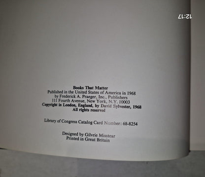 Henry Moore by David Sylvester, 1968, Punlished, Frederick A. Praeger, New York.6