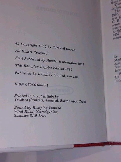 All Fools' Day By Edmund Cooper (1980) [Remploy] Hb Book4