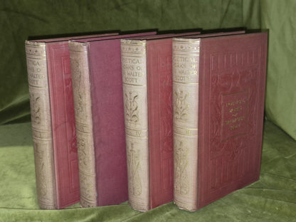 Poetical Works of Sir Walter Scott Complete Set 4 Volumes (Virtue and Co) c.19101
