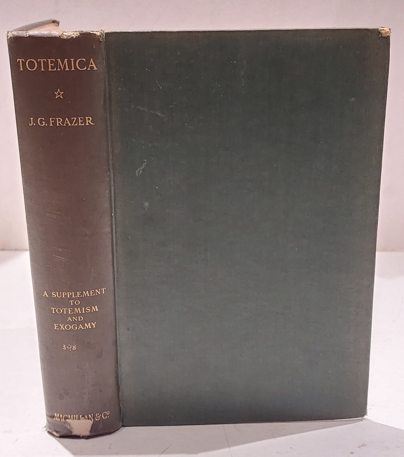 James George Frazer Totemica, Supplement To Totemism And Exogamy, Macmillan 19370
