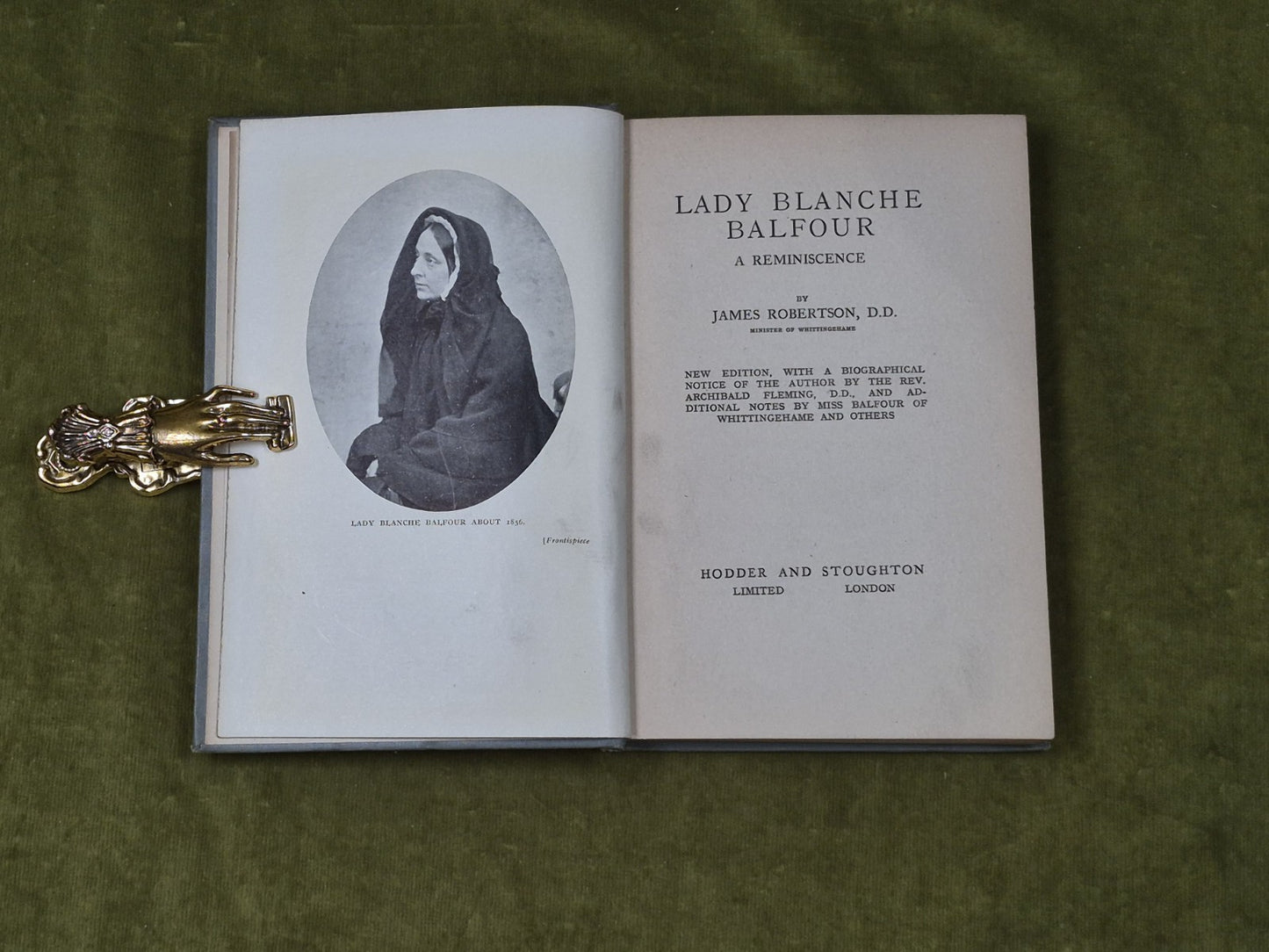 Lady Blanche Balfour a Reminiscence - James Robertson , Hodder & Stoughton HB DJ3