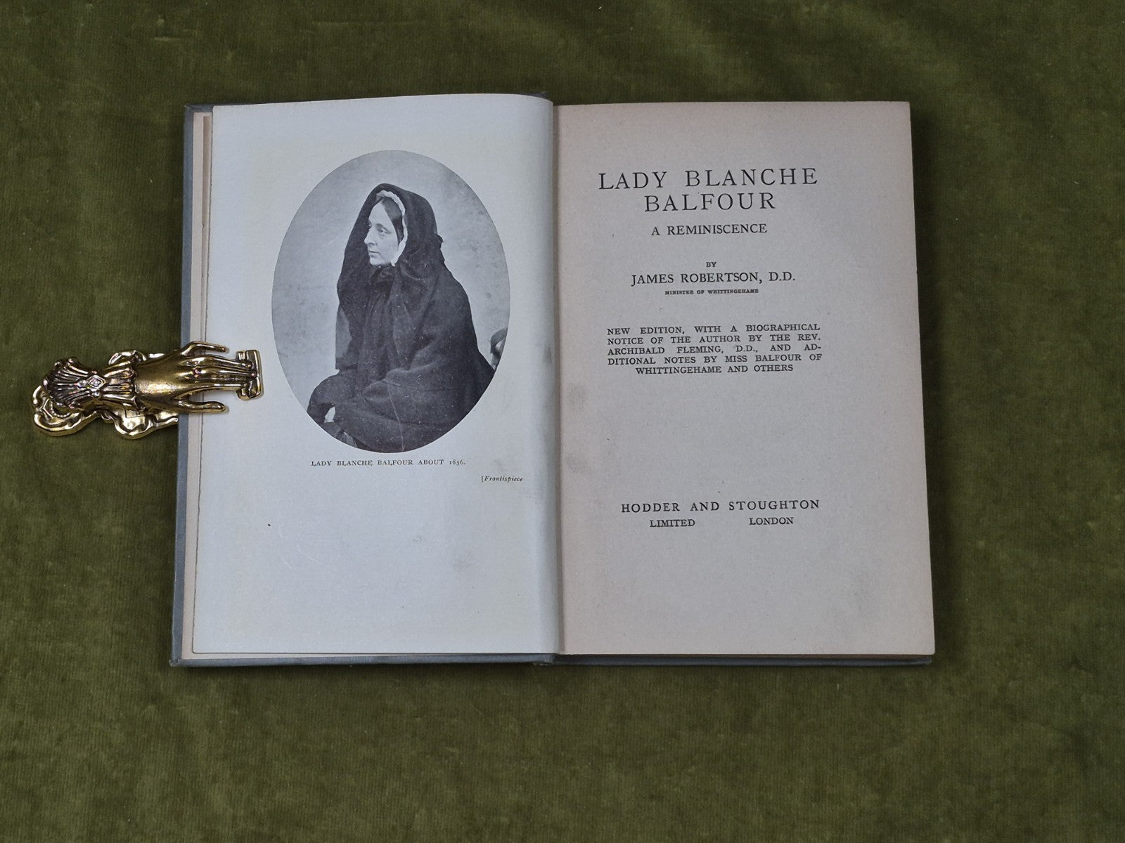 Lady Blanche Balfour a Reminiscence - James Robertson , Hodder & Stoughton HB DJ3
