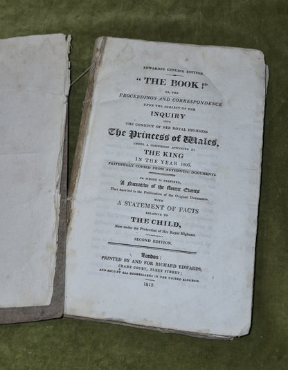 The Book! Inquiry into the Conduct of her Royal Highness 1813 Second Edition3