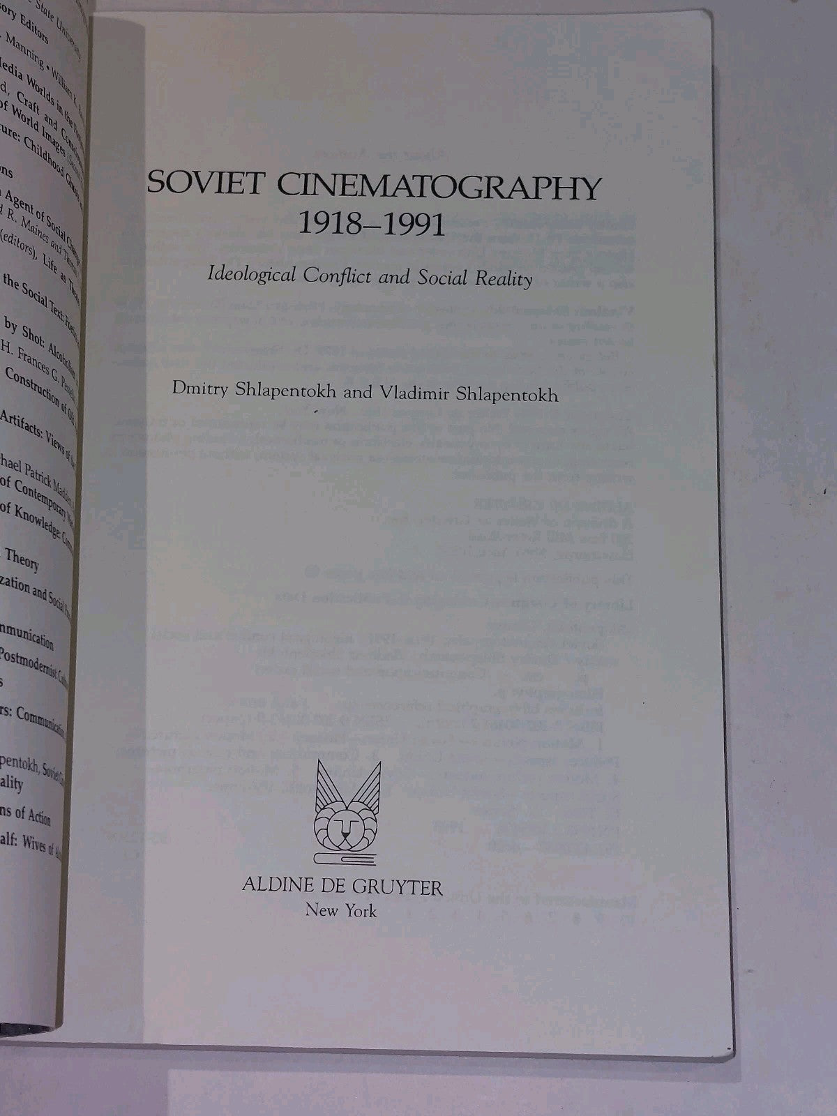 Soviet Cinematography, 19181991 By Dmitry & Vladimir Shlapentokh Pb Book3