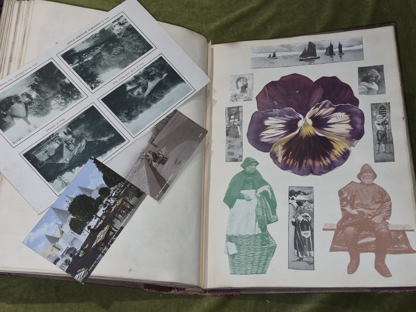 Edwardian Scrapbook Louis Wain & Fashion plates Full 80 pages  ephemera 16x11"19