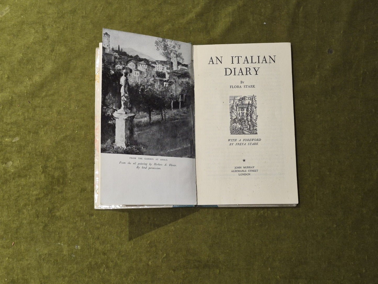 An Italian Diary by Flora Stark with a Foreword by Freya Stark , Murray 1945 1st4