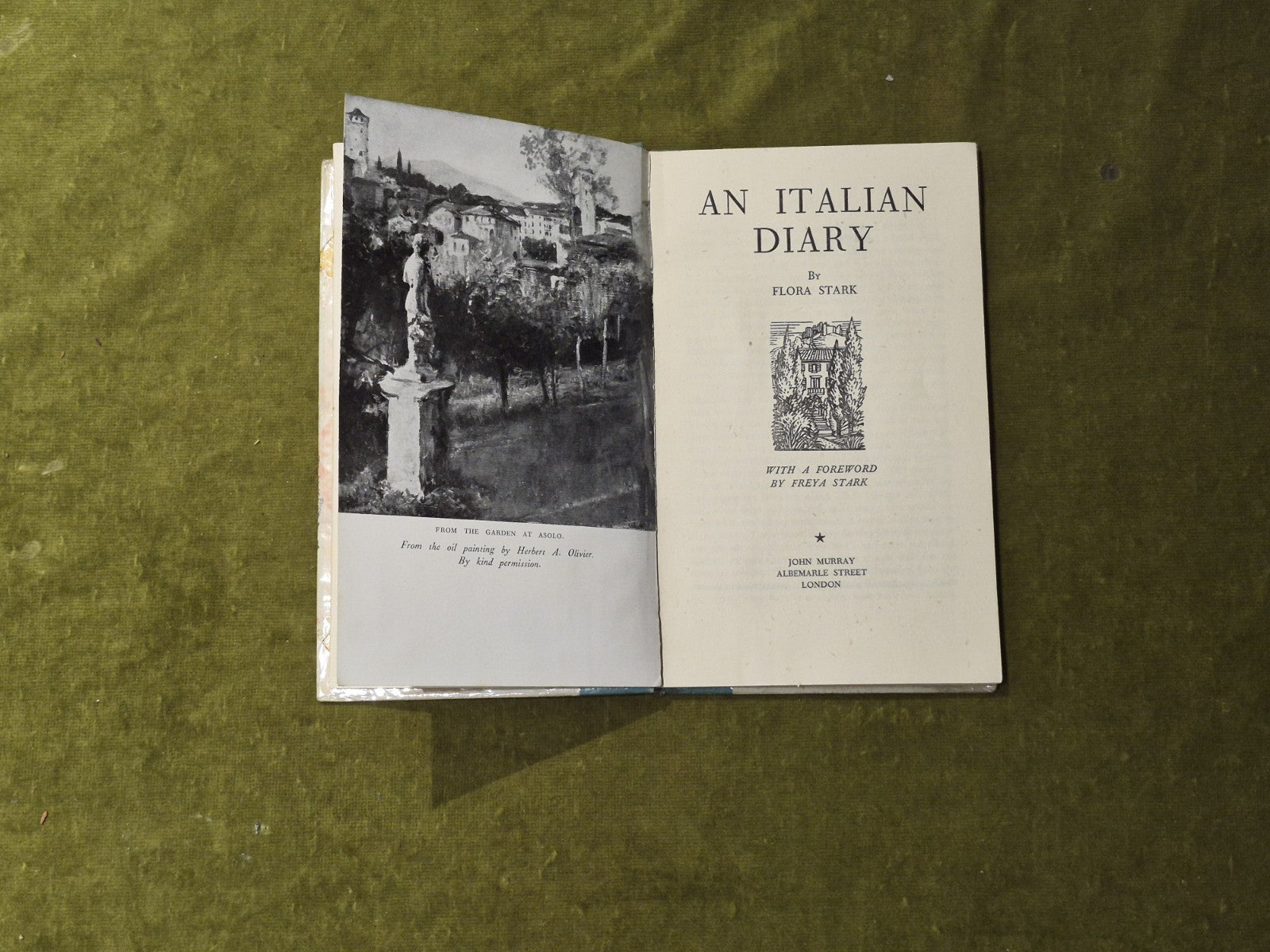 An Italian Diary by Flora Stark with a Foreword by Freya Stark , Murray 1945 1st4
